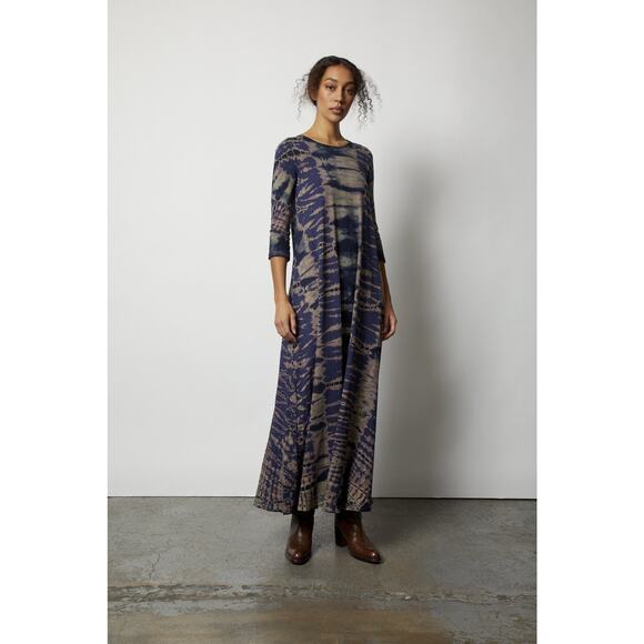 Raquel Allegra Drama Maxi Dress- Navy Storm Sz 0 US Small - Picture 3 of 16